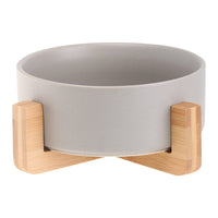 HKM-730899 Double Ceramic Cat and Dog Bowl – 400ml Pet Food and Water Dish, Anti-Tipping Design