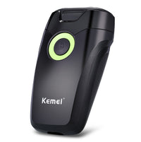 HKM-021267 Rechargeable Electric Shaver with Double Rotary Cutter Head for Men's Face Care