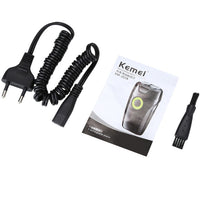 HKM-021267 Rechargeable Electric Shaver with Double Rotary Cutter Head for Men's Face Care