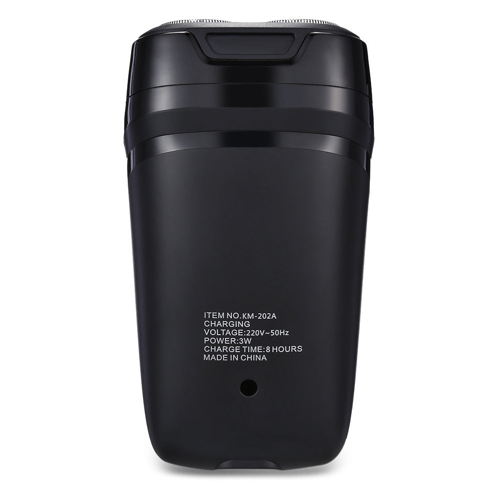 HKM-021267 Rechargeable Electric Shaver with Double Rotary Cutter Head for Men's Face Care