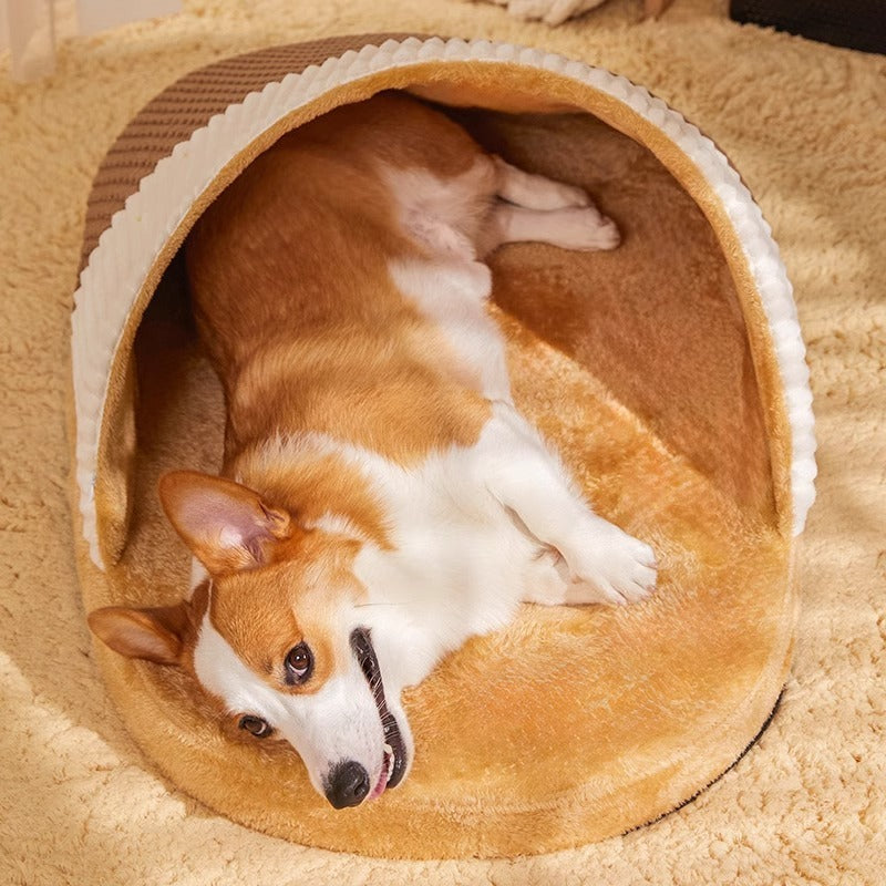 HKM-973779 Cozy Removable Washable Dog Nest Sleeping Bag for Small and Medium Dogs - Winter Warmth