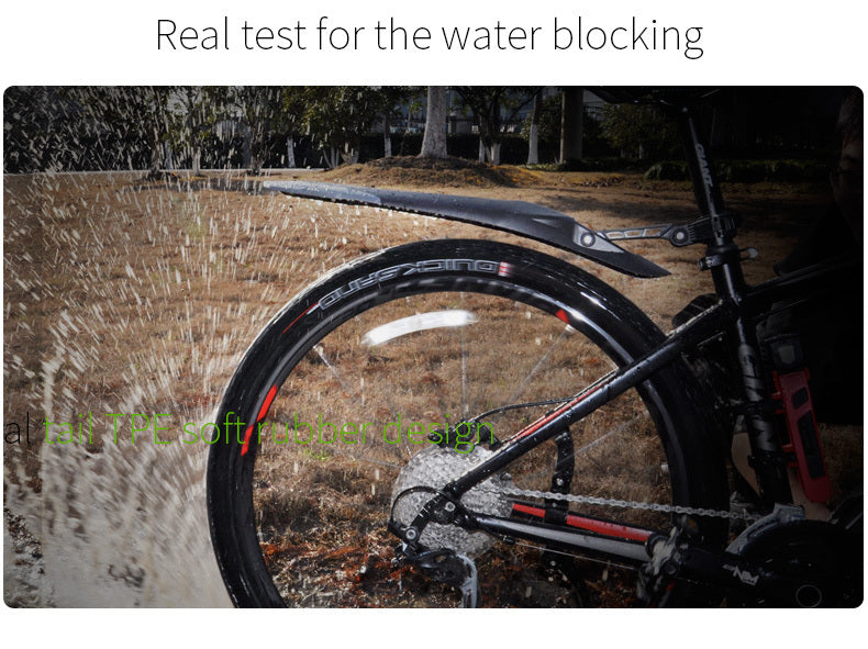 HKM-201491 Mountain Bike Mudguard for 24'-29' Bikes - Eco-Friendly Plastic & Soft Rubber, Quick Disassembly Design