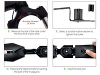 HKM-201491 Mountain Bike Mudguard for 24'-29' Bikes - Eco-Friendly Plastic & Soft Rubber, Quick Disassembly Design