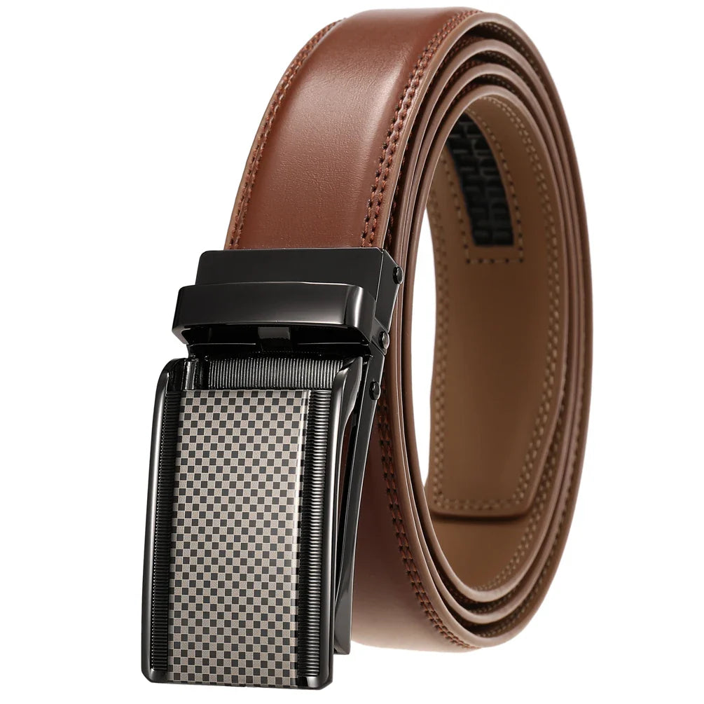 HKM-903507 Men's and Women's Zinc Alloy Buckle Adjustable Ratchet Belt – Model LY33-1853-2