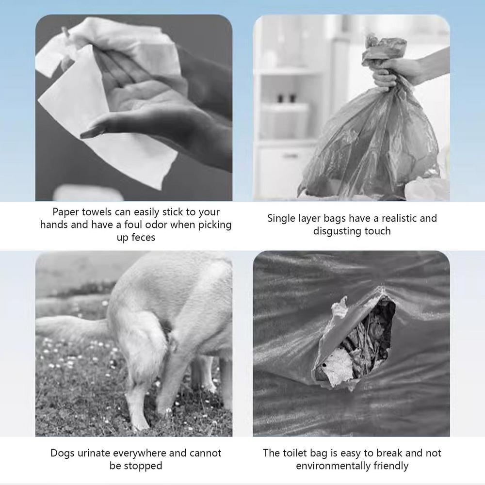 HKM-882579 Cloud-Shaped Pooper Scooper for Dogs and Cats - Comfortable No-Contact Waste Cleanup Tool in White and Blue