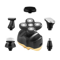HKM-954579 Six-in-One Multifunctional Electric Shaver with Skull Design, USB Fast Charge & Waterproof System