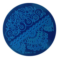 HKM-331411 DIY Nail Art Steel Plate Template - Blue, 5.6CM, 3-Year Shelf Life