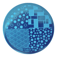HKM-331411 DIY Nail Art Steel Plate Template - Blue, 5.6CM, 3-Year Shelf Life