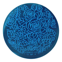 HKM-331411 DIY Nail Art Steel Plate Template - Blue, 5.6CM, 3-Year Shelf Life