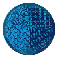 HKM-331411 DIY Nail Art Steel Plate Template - Blue, 5.6CM, 3-Year Shelf Life