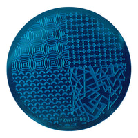 HKM-331411 DIY Nail Art Steel Plate Template - Blue, 5.6CM, 3-Year Shelf Life
