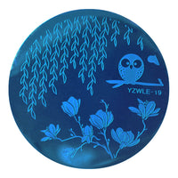 HKM-331411 DIY Nail Art Steel Plate Template - Blue, 5.6CM, 3-Year Shelf Life