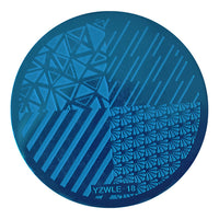 HKM-331411 DIY Nail Art Steel Plate Template - Blue, 5.6CM, 3-Year Shelf Life