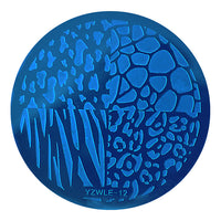 HKM-331411 DIY Nail Art Steel Plate Template - Blue, 5.6CM, 3-Year Shelf Life