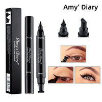 HKM-258707 Dual-Ended Liquid Eyeliner - Quick-Drying, Waterproof, Smudge-Proof in Black