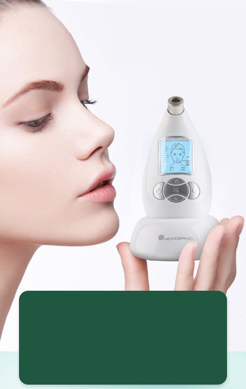 HKM-577683 White Pore Cleansing Facial Massager with Three Settings for Deep Skin Care
