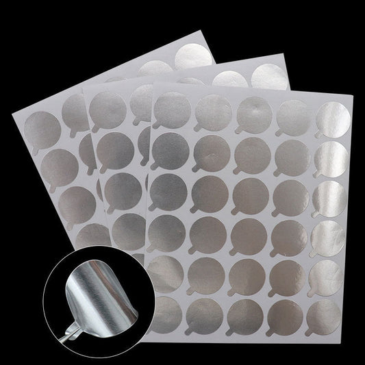 HKM-862355 Aluminum Eyelash Glue Stickers - 30 Stickers per Sheet, 10 Sheets, Diameter 2.0cm