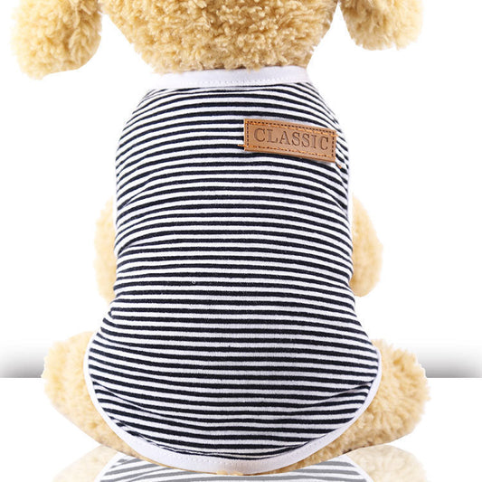 HKM-156947 Cotton Striped Pet Vest for Small to Large Dogs and Cats in Various Colors