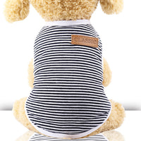 HKM-156947 Cotton Striped Pet Vest for Small to Large Dogs and Cats in Various Colors