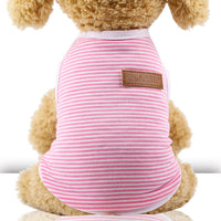 HKM-156947 Cotton Striped Pet Vest for Small to Large Dogs and Cats in Various Colors