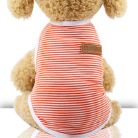 HKM-156947 Cotton Striped Pet Vest for Small to Large Dogs and Cats in Various Colors