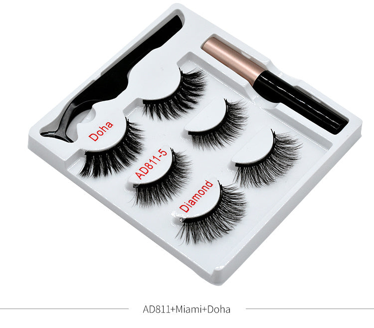 HKM-057811 Handmade Magnetic False Eyelashes Made from High-Grade Fiber