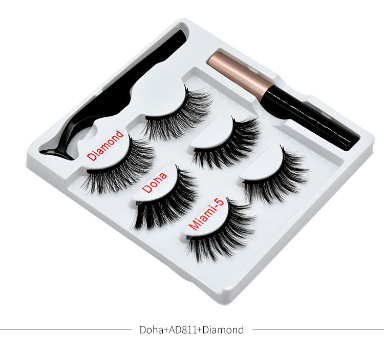 HKM-057811 Handmade Magnetic False Eyelashes Made from High-Grade Fiber