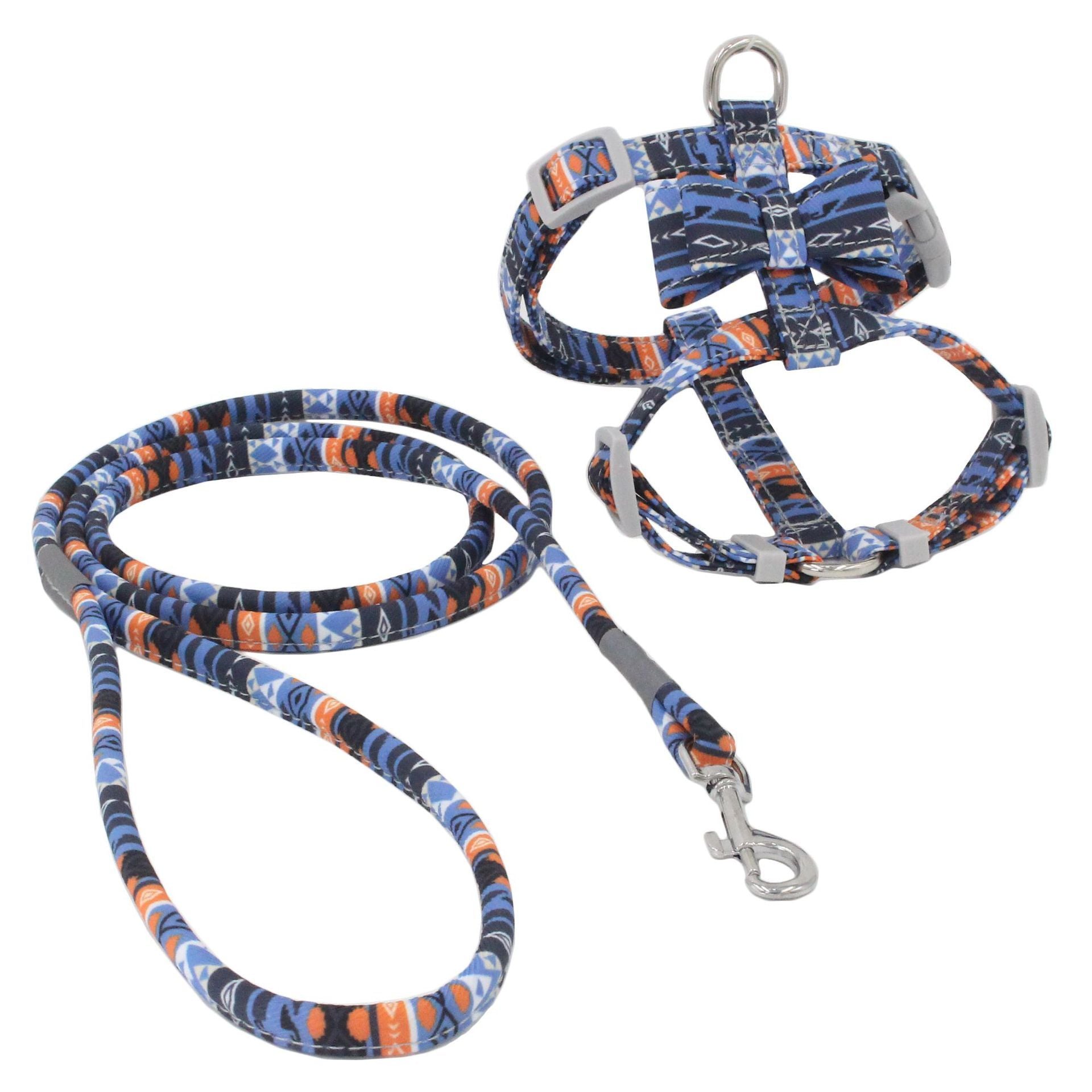 HKM-456275 Japanese Style Polyester Cat Lead with Chest Strap for Comfortable Walking