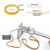 HKM-086483 High Elasticity Durable Round Rubber Band - 127mm x 4mm, High Temperature Resistant