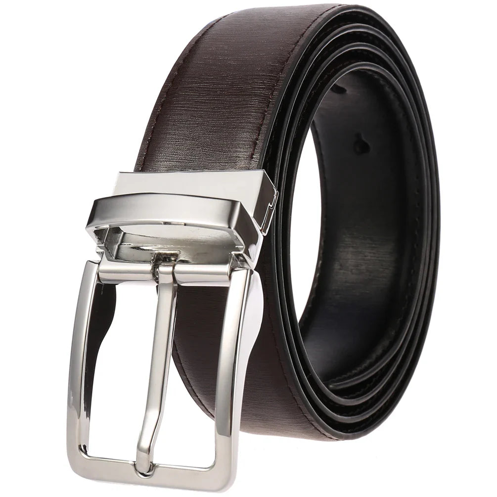 HKM-884243 Classic Vintage Leather Pin Buckle Man Belt - Model ZK707-2