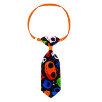 HKM-844243 Pet Halloween Skull Tie for Cats and Small to Medium Dogs - Adjustable Neck Size 20-40cm, Length 13cm