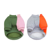 HKM-860883 Fleece Soft Touch Color Block Pet Sweater with Contrast Stitching