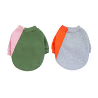 HKM-860883 Fleece Soft Touch Color Block Pet Sweater with Contrast Stitching