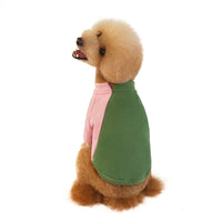 HKM-860883 Fleece Soft Touch Color Block Pet Sweater with Contrast Stitching
