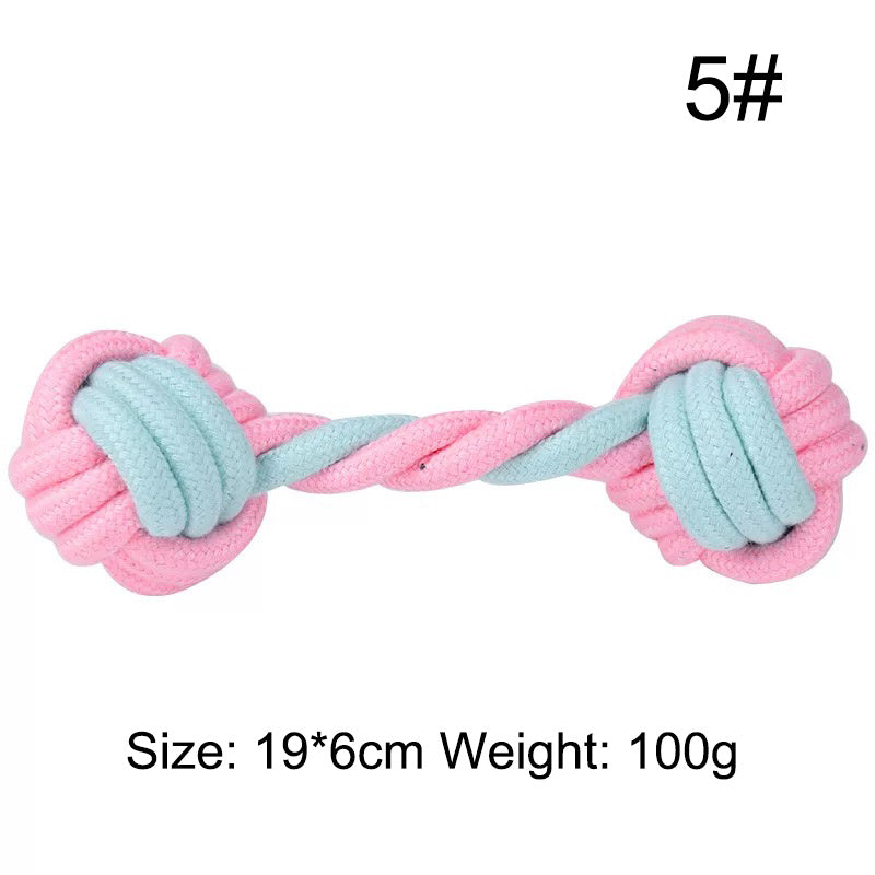 HKM-682515 Durable Cotton Rope Chew Knot Toy for Dogs - Bite-Resistant Molar Toy