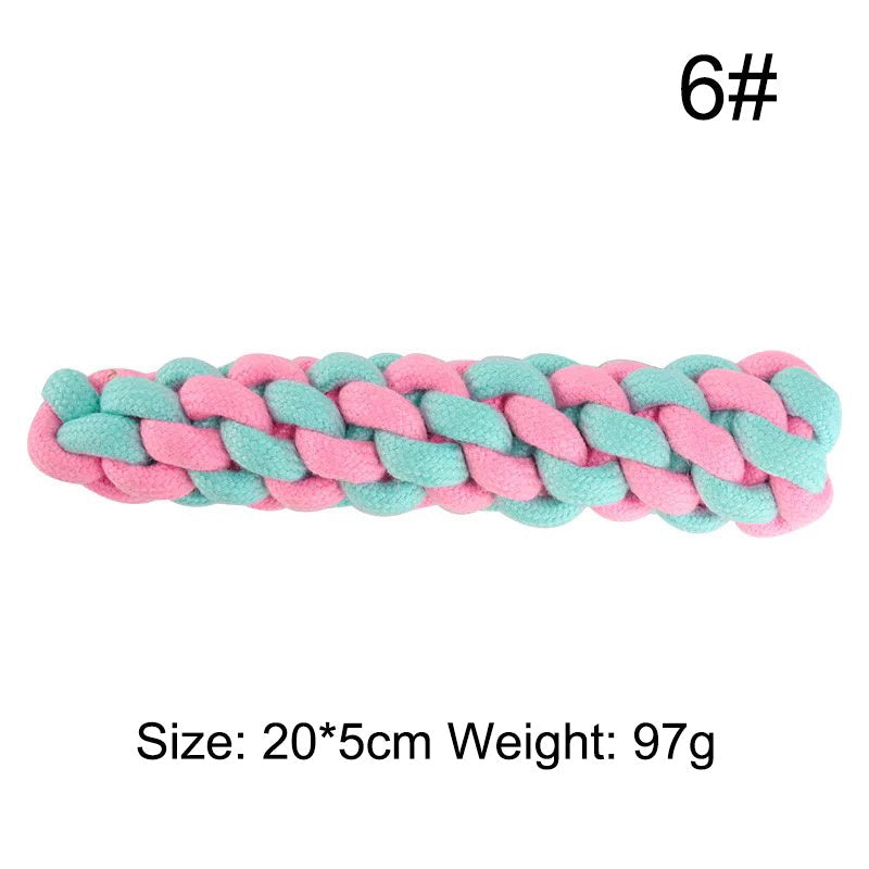 HKM-682515 Durable Cotton Rope Chew Knot Toy for Dogs - Bite-Resistant Molar Toy