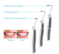 HKM-016659 Sonic Teeth Whitening Kit with LED Light and 4 Interchangeable Grinding Heads for Tartar Removal