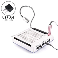 HKM-590099 Four-in-One Nail Polisher with Sanding, Lighting, and Vacuum Features in White