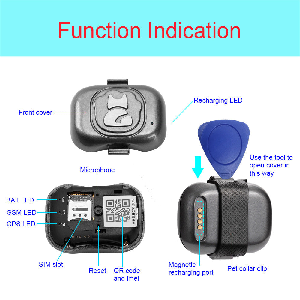 JMT-416394 Pet Locator Device - Anti-Loss Tracking Tool for Pets