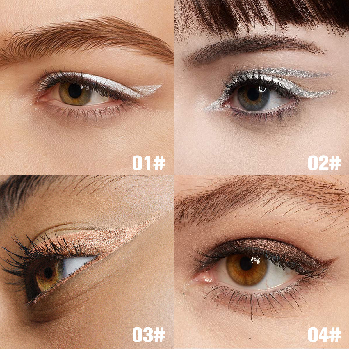 HKM-025875 Waterproof Matte Eyeliner Set - 8 Vibrant Colors for Long-lasting Looks