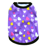 HKM-920339 All Printed Love Cotton Jersey Pet Vest - Comfortable and Stylish Pet Clothing for Your Furry Friend