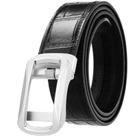 HKM-653715 Business Leather Belt with Stainless Steel Buckle - Model LY36-61452-8