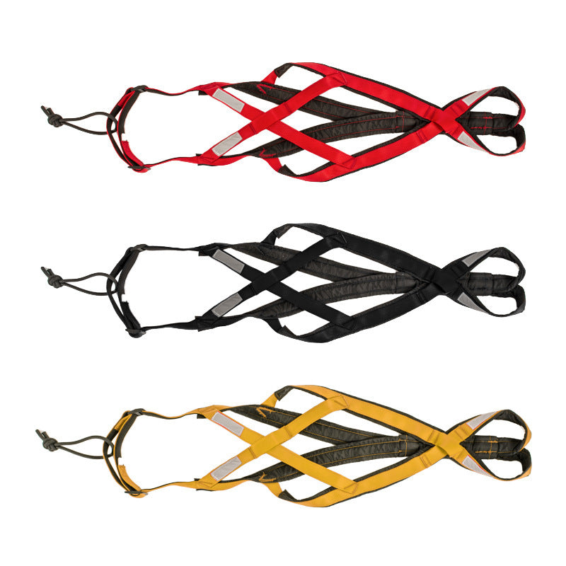 HKM-700307 Dog Outdoor Sled Chest Harness - Adjustable Nylon in Black, Red, Yellow