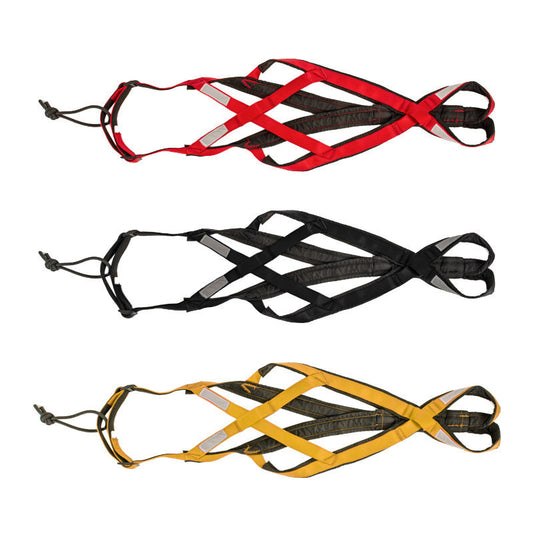 HKM-700307 Dog Outdoor Sled Chest Harness - Adjustable Nylon in Black, Red, Yellow