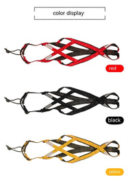 HKM-700307 Dog Outdoor Sled Chest Harness - Adjustable Nylon in Black, Red, Yellow
