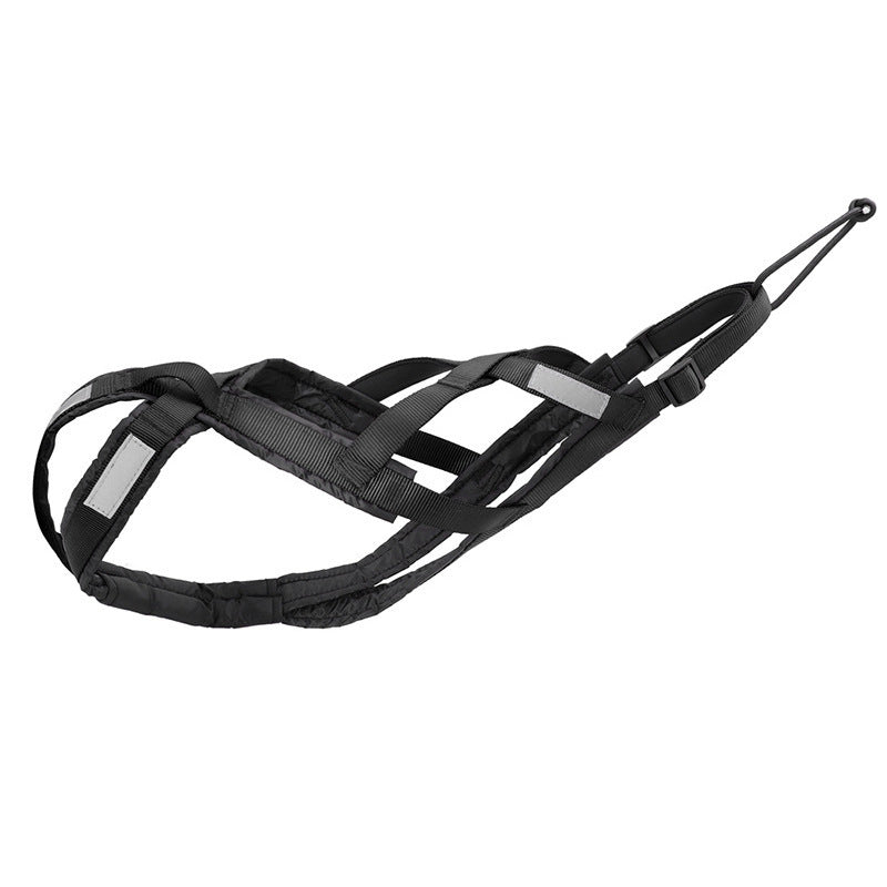 HKM-700307 Dog Outdoor Sled Chest Harness - Adjustable Nylon in Black, Red, Yellow