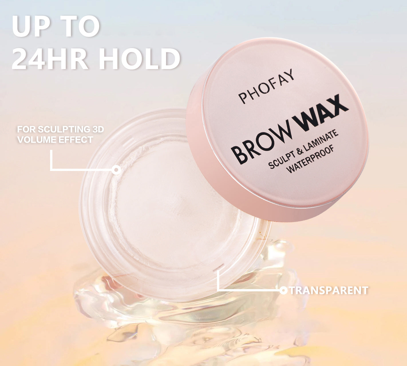 HKM-155795 Sculpting Eyebrow Wax - Long-Lasting and Waterproof Formula, 7g