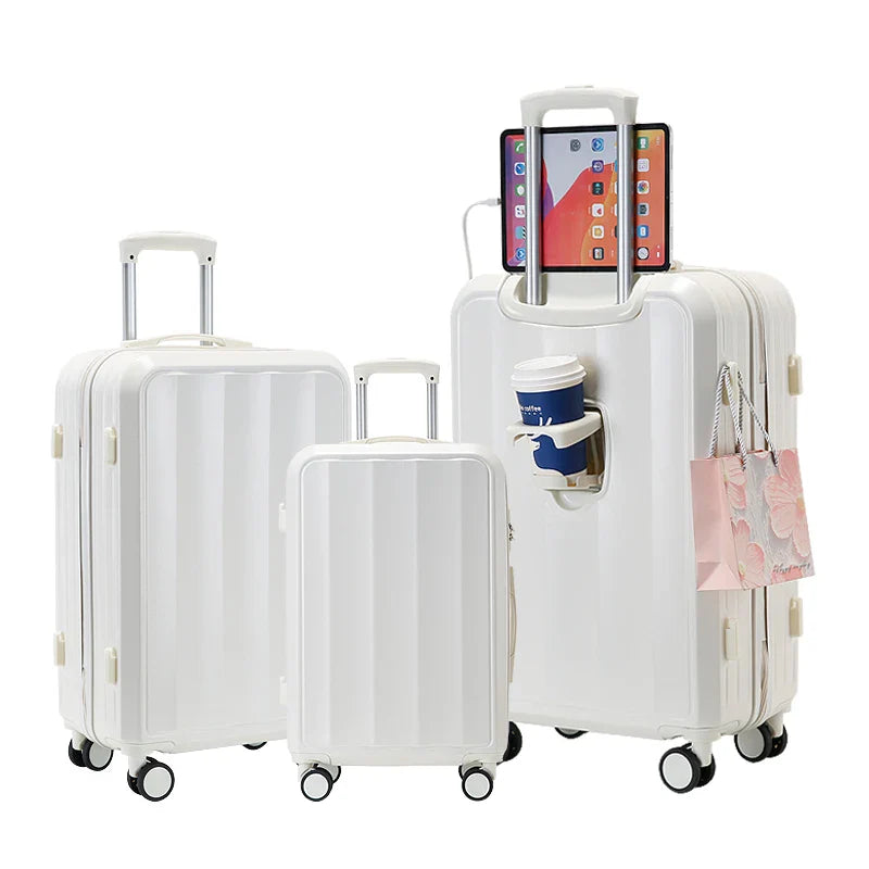 KTX-720083 Luxury Travel Suitcase Set, Unisex Size 28, ABS & PC Material, Spinner Caster Design