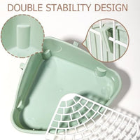 HKM-823763 Corner Litter Box for Small Animals - Ideal Bunny, Hamster, Guinea Pig, Ferret & Chinchilla Potty Trainer