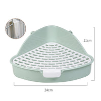 HKM-823763 Corner Litter Box for Small Animals - Ideal Bunny, Hamster, Guinea Pig, Ferret & Chinchilla Potty Trainer